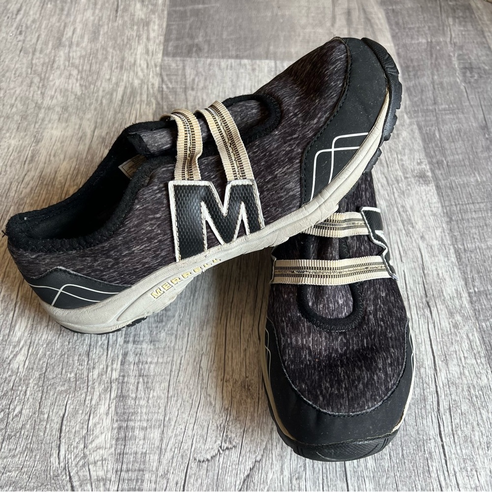 Merrell Kamori Eden Slip On Sneakers Shoes Womens Sz 9 Black Gray
